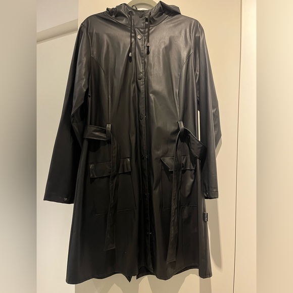 Rains Curve W Belted Raincoat S/M - Picture 4 of 5